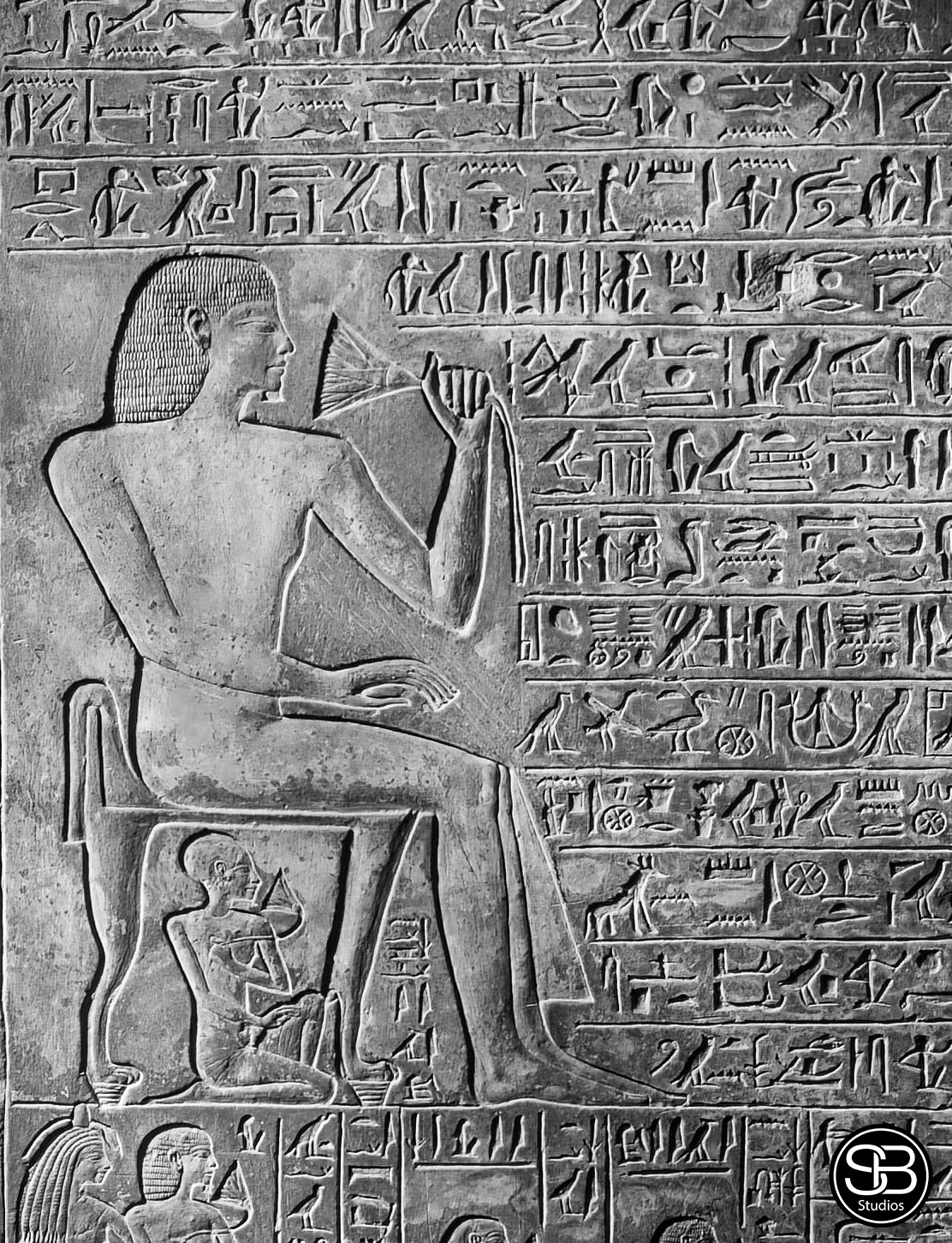 Stelae-of-Hatiay-Hieroglyphics--Temple-of-Seti-I-in-Abydos,-Egypt-by-SB-Studios-2024